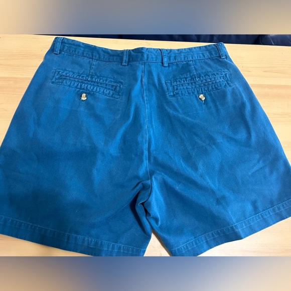 Vintage Christian Dior Monsieur Teal Shorts Pleated Blue Button Men’s Size 38 - Picture 5 of 9